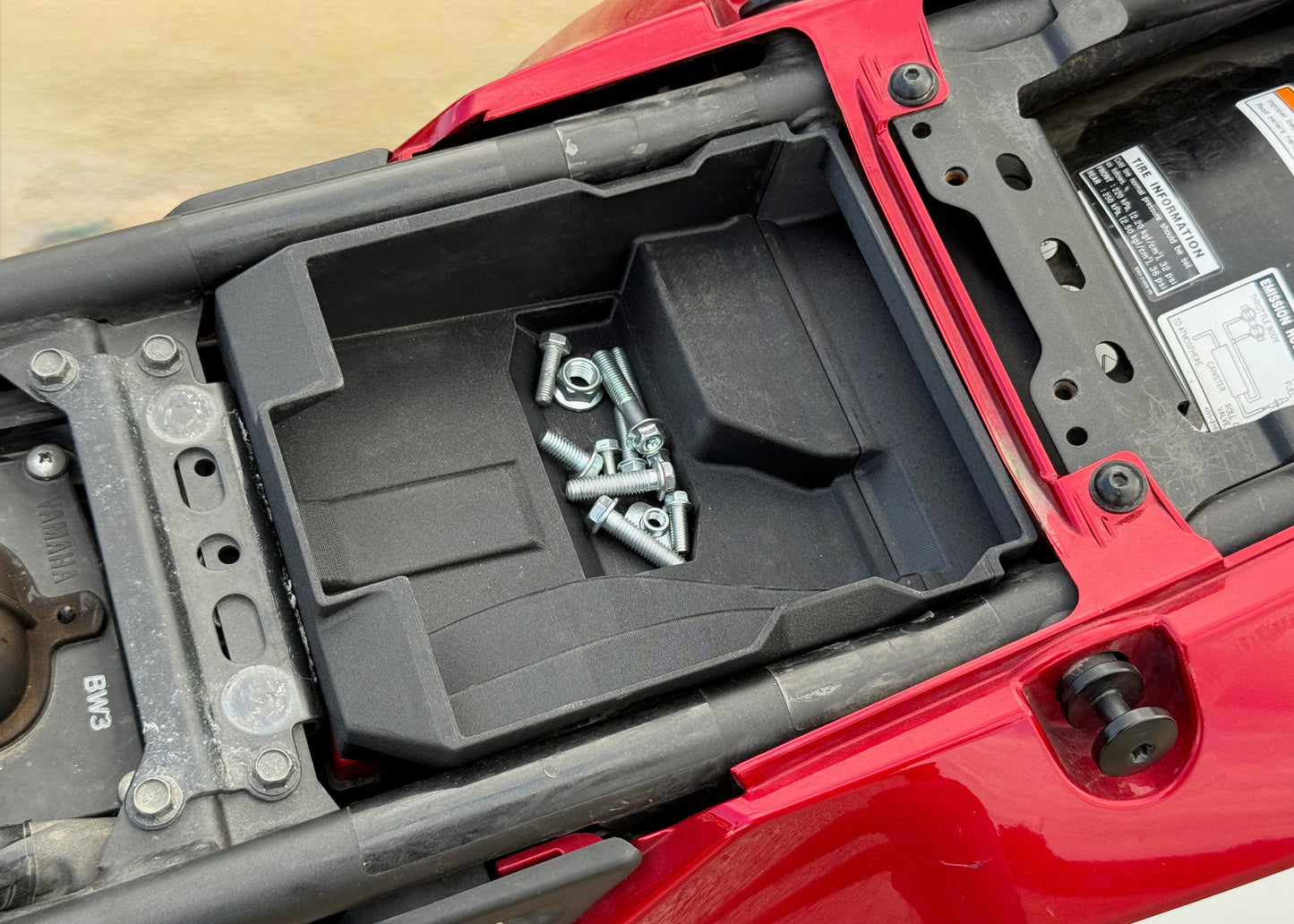 MotoCubby: Under-Seat Storage Box for Yamaha Tenere 700 Rally Seat (’19–’24)