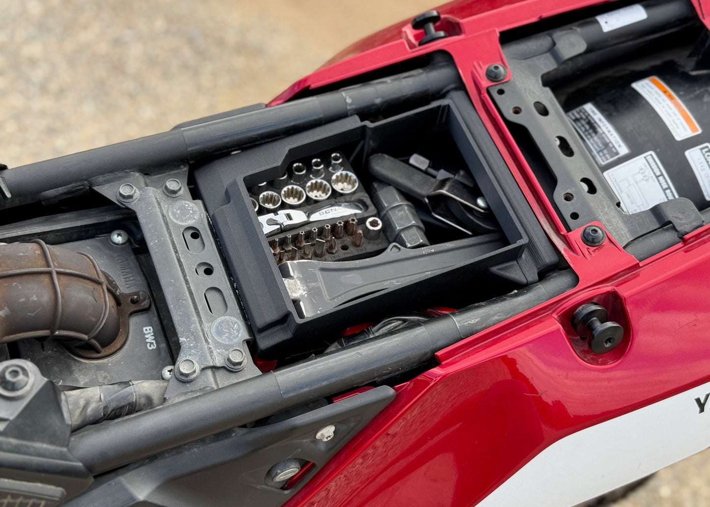 MotoCubby: Under-Seat Storage Box for Yamaha Tenere 700 OEM Seat (’19–’24)