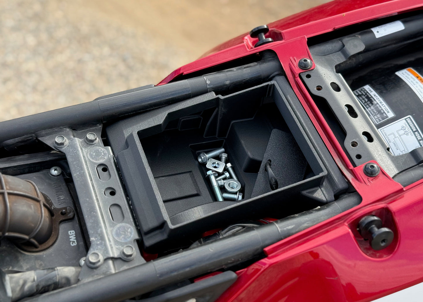 MotoCubby: Under-Seat Storage Box for Yamaha Tenere 700 OEM Seat (’19–’24)