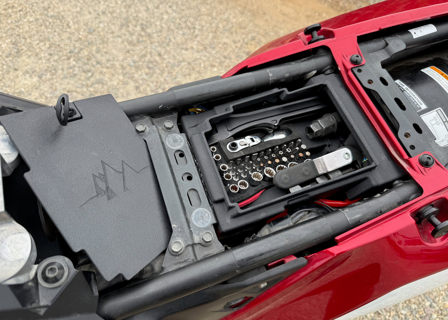 MotoCubby: Under-Seat Storage Box for Yamaha Tenere 700 OEM Seat (’19–’24)