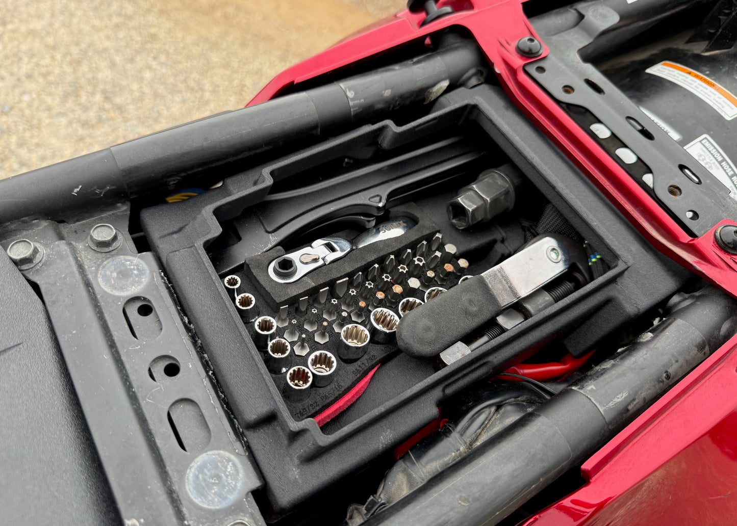 MotoCubby: Under-Seat Storage Box for Yamaha Tenere 700 OEM Seat (’19–’24)