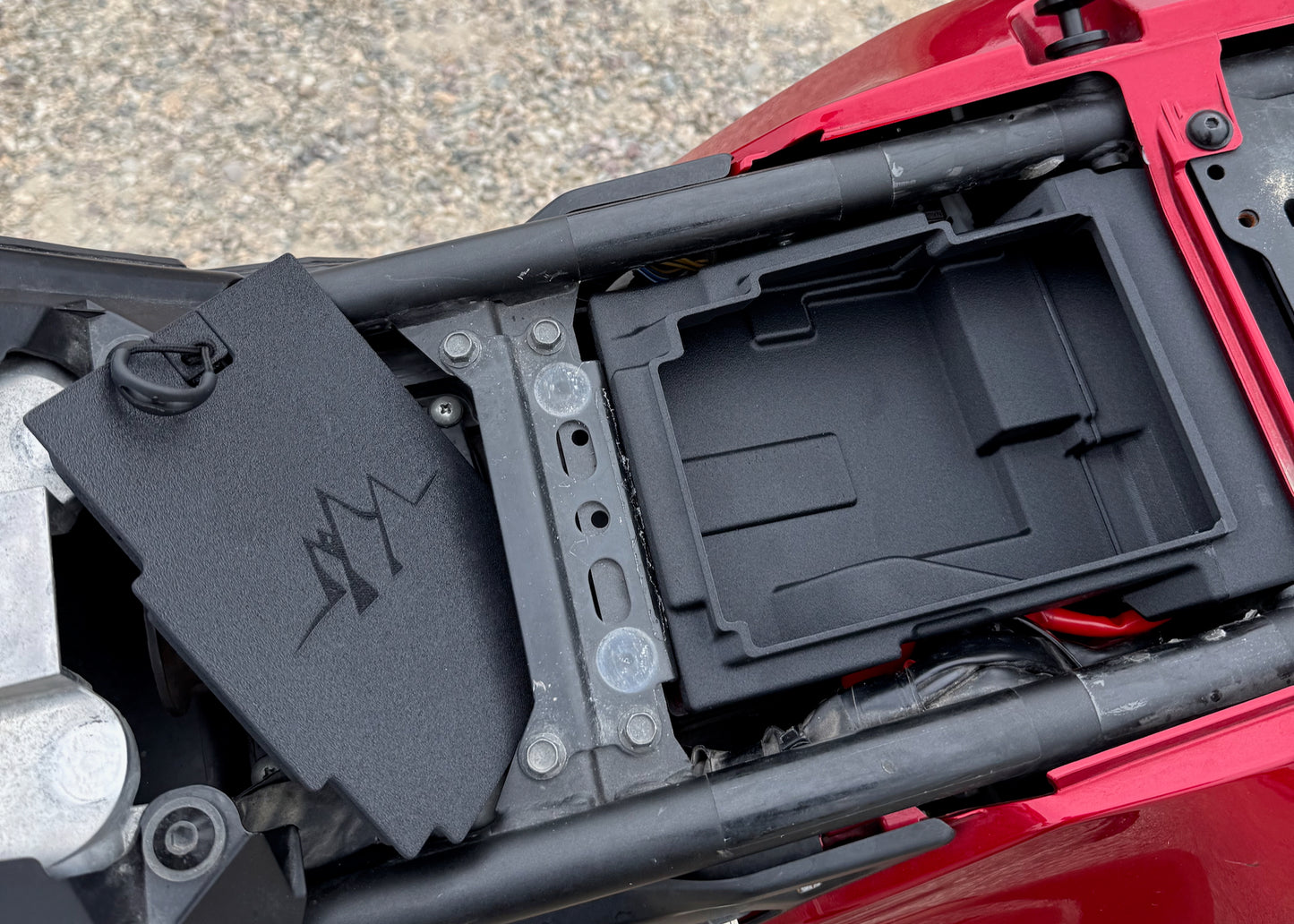 MotoCubby: Under-Seat Storage Box for Yamaha Tenere 700 OEM Seat (’19–’24)