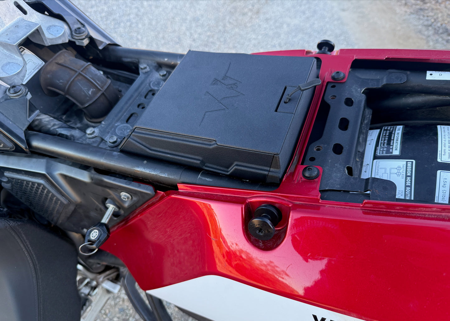 MotoCubby: Under-Seat Storage Box for Yamaha Tenere 700 Rally Seat (’19–’24)