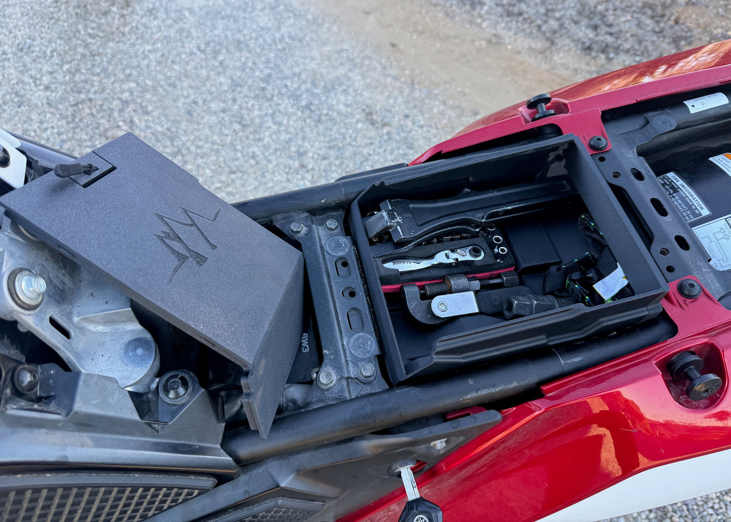 MotoCubby: Under-Seat Storage Box for Yamaha Tenere 700 Rally Seat (’19–’24)